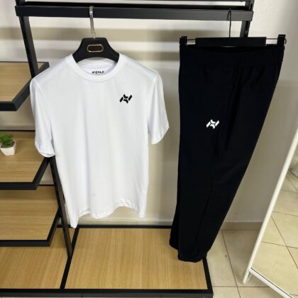 Ensemble ENJI Performance 2 Pièces T-shirt  + Jogger Blanc